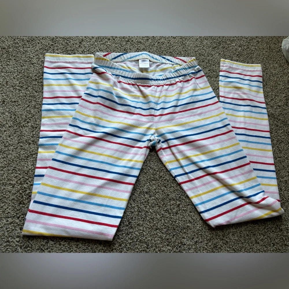 Hanna Andersson PJ Pant Lot Lounge Pants Rainbow Stripe Cotton Spandex p…